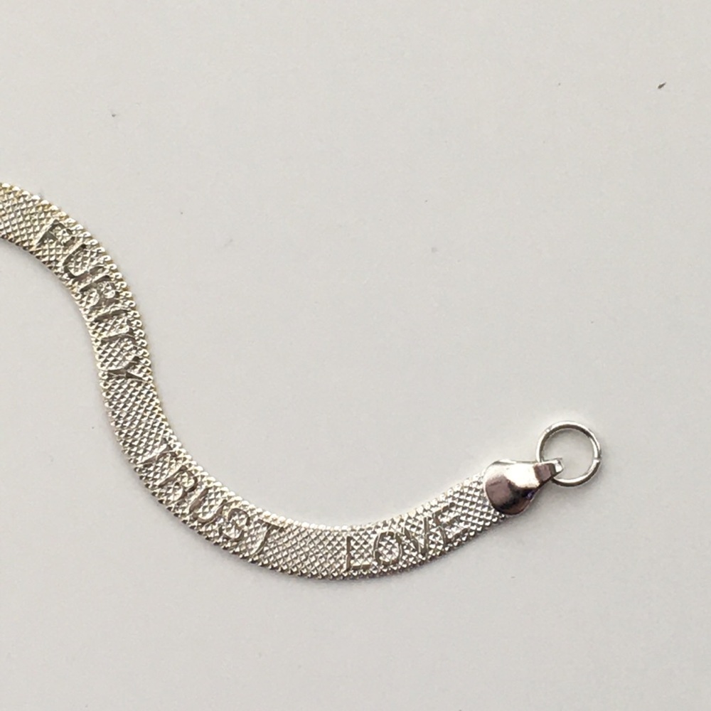 Silver Herringbone Chain Bracelet